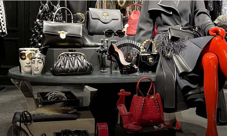 Display of luxury fashion accessories